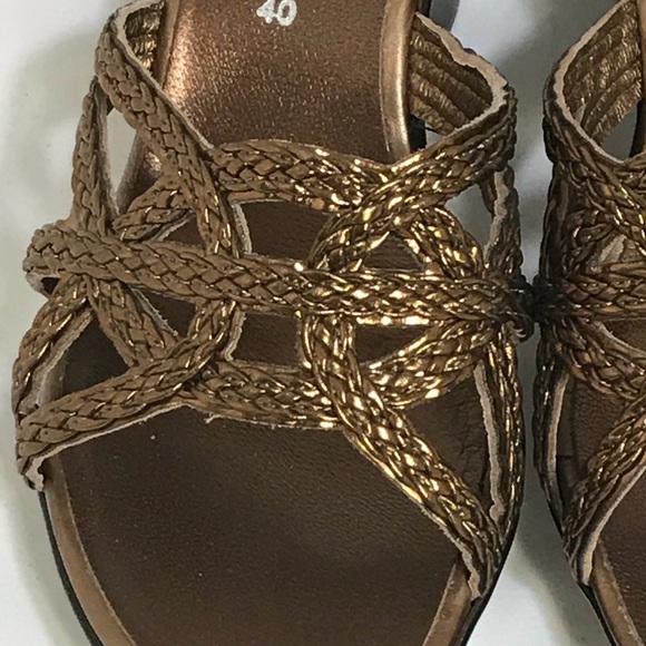 New Spring Step Made in Italy copper wedge sandals - Picture 3 of 5